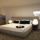 Tischlampe / Metall / Stoff / originelles Design