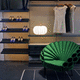 Tischlampe / Metall / Stoff / originelles Design