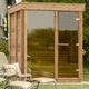 Sauna für Privatgebrauch / Glas / rote Zeder / für den Außenbereich