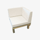 Ecksessel / modern / Stoff / Kiefer