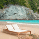 moderne Sonnenliege / Batyline® / Sunbrella® / Textilene