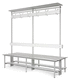 moderne Bank / Holz / Kiefer / Metall