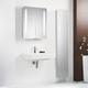 Badezimmerschrank mit Spiegel / mit integrierter Beleuchtung / modern / für Privatgebrauch / Aluminium