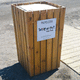 Park-Abfallbehälter / freistehend / hängend / Holz