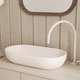 Aufsatzwaschbecken / Beton / Mattfinish / oval