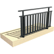 Aluminium-Geländer / mit Stangen / für Außenbereich / für Treppen