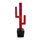 Cortenstahl-Skulptur / für Außenbereich / bodenstehend / rot