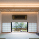 Bambuszwischendecke / Lamellen / Dekor / beige