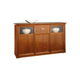 klassisches Sideboard / Holzfurnier / Lindenholz / lackiertes Glas