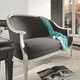Directoire-Stil-Sofa / Stoff / Leder / farblos