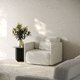 moderner Sessel / Stoff / mit abnehmbarem Bezug / aus recyceltem Material