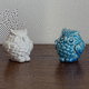 Holzskulptur / emaillierte Keramik / freistehend / handgefertigt