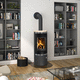 Holz-Kaminofen / 7 kW / bodenstehend / modern