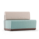 modulare Polsterbank / modern / Stoff / Holz