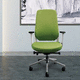 moderner Chefsessel / Leder / Stoff / Metall