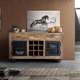 Industriestil-Sideboard / Metall / Holz / mit Regal