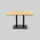 moderner Stehtisch / Holz / Eiche / Metall