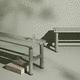 Design-Tischgarnitur / Metall / Bambus / Garten