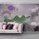 moderne Tapete / Vlies / Stoff / Blumenmotiv