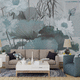 moderne Tapete / Stoff / Blumenmotiv / Naturmotiv