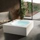 Badewanne für Nischen / für Eckeinbau / freistehend / wandhängend