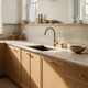 Hartglas-Anrichte / Glas / Wellenmotiv / hochbelastbar