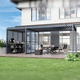 angebaute Pergola / selbsttragend / Aluminium / Stahl