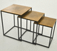 moderner Satztisch / Aluminium / Gestell aus Stahl / quadratisch
