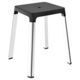 moderner Duschhocker / Kunststoff / Gestell aus Metall / mit 4 Beinen