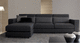 Modulsofa / modern / schwarz / Stoff