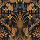 moderne Tapete / Stoff / Blumenmotiv / Stoffoptik