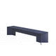 moderne Bank / Metall / Stoff / gepolstert