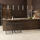 moderne Küche / Holz / L-förmig / großformatig