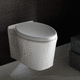 wandhängendes WC / Keramik / oval / modern