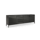 modernes Sideboard / Aluminium / lackiertes Metall / Holz