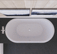 ovale Badewanne / Einbau / für Wohnungen / Mineralwerkstoff