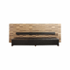 moderne Bistrobank / Leder / Holz / Contract