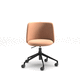 Leder-Arbeitsstuhl / Stoff / mit Rollen / drehbar