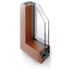 Holzfensterprofil / Aluminium / mit Wärmedämmung / windfest