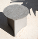 moderner Beistelltisch / Beton / Gestell aus Beton / rund