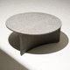 moderner Couchtisch / Beton / Gestell aus Beton / rund