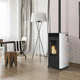 Pelletkaminofen / 8 kW / modern / Stahl