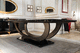 Esstisch / Art Deco / Massivholz / Macassar-Ebenholz / Gestell aus Holz