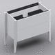 freistehender Waschtisch-Unterschrank / Eiche / Metall / ABS