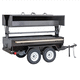 Holzkohle-Gartengrill / für professionellen Einsatz / auf Rollen / Metall