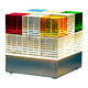 Tischlampe / Stahl / Glas / Transition