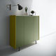 hohes Sideboard / modern / lackiertes Holz / Metall