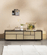 Sideboard / skandinavisches Design / Eiche / Holzfurnier / MDF