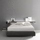 Doppelbett / modern / mit integrierter Beleuchtung / mit Ablage