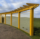 selbsttragende Pergola / Aluminium / aus lackiertem Aluminium / maßgefertigt